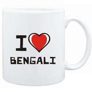  Mug White I love Bengali  Languages