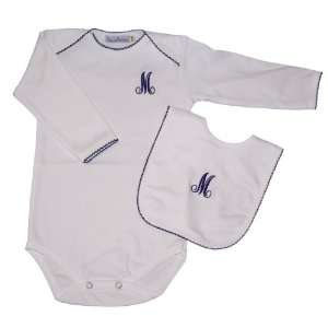   Long Sleeve Bodysuit with Picot Trim (and Optional Matching Bib): Home