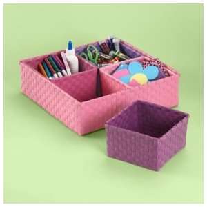    Kids Storage: Pink Kids Strapping Storage Organizer Set: Baby