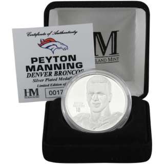 Peyton Manning Denver Broncos Player Silver Coin  