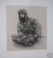 James Bama Mountain Man (seated with rifle) Etching  