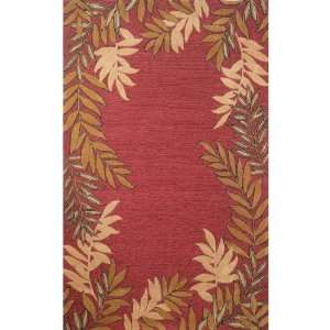  Spello Fern Border Rug 42W x 66D (Red) (0.125H x 42W x 