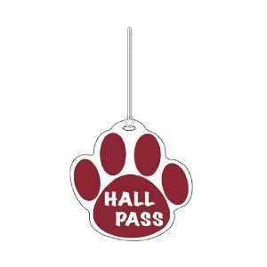  Maroon Paw Hall Pass 4 X 4: Office Products