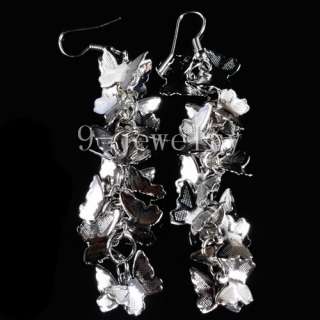 New Fashion Silvery Butterfly Dangle Earrings TS0730  