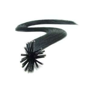  100 Strands of #1 Jet Black I Tip Straight Remy Human Hair 
