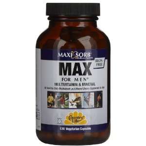   : Country Life Max For Men Multivitamin VCaps: Health & Personal Care