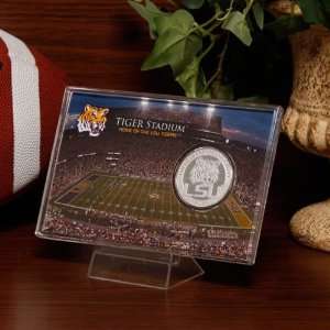 NCAA LSU Tigers Tiger Stadium Silver Coin Card: Sports 