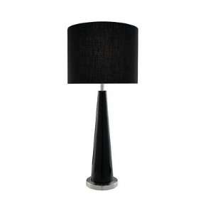   Rekha Contemporary / Modern Black 1 Light Table Lamp: Home Improvement