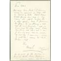 BASIL RATHBONE   AUTOGRAPH LETTER SIGNED CIRCA 1951  