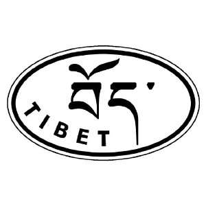  Tibet in Tibetan and English Car Bumper Sticker Decal Oval 