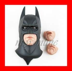 Hot Toys BATMAN BEGINS Bruce Batsuit 1/6 HEAD w/FACES  