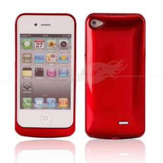 2200mAh iPhone 4G Battery Charger Power Pack Case red  