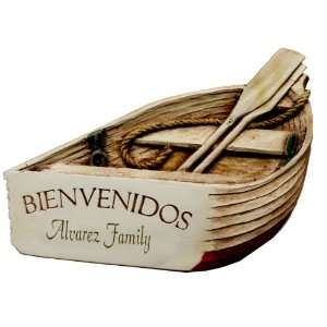  Personalized Spanish Bienvenidos Boat Sign: Home & Kitchen