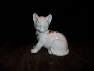 BAUM BROTHERS FORMALITIES BONE CHINA CAT GOLD ACCENTS  