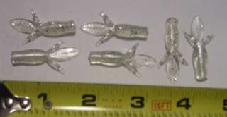 100 CLEAR SILVER SHAD 1.5 TINY BEAVERS Crappie Lures  