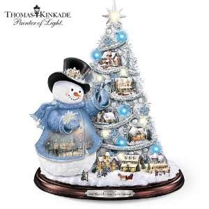  Thomas Kinkade Snowman Pre Lit Christmas Tree: Sno Place 