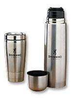 BROWNING STAINLESS STEEL THERMOS & TRAVEL MUG SET *NEW  