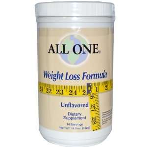 All One Dietary Supplements Unflavored Weight Loss Formulas 14.8 oz.