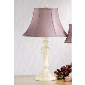   Laura Ashley SLB214 BTS021 Bingley White Table Lamp: Home Improvement