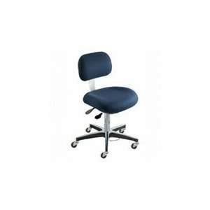   Series Navy Blue ESD Cloth Chair with Aluminum Base