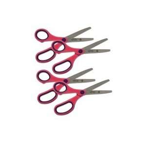    4 Small Left Handed Kids Pink Blunt Scissors