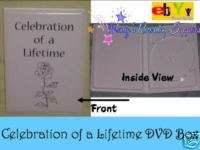Celebration Video DVD case Padded box White w. gold  