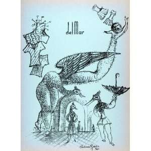   Fantasy Creature Chaim Gross Art   Original Lithograph