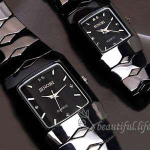 Original SINOBI Quartz couple watch Black Square Xmas  