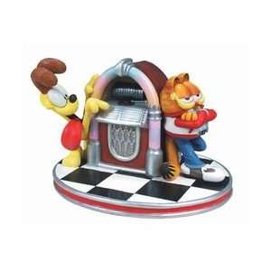   Garfield Figurine with Jukebox Theme, Plays Rock Around the Clock