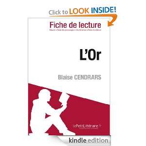Or de Blaise Cendrars (Fiche de lecture) (French Edition) Jean 