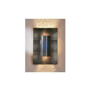    10 E203 Mosaic 1 Light Outdoor Wall Light in Black with Blue glass