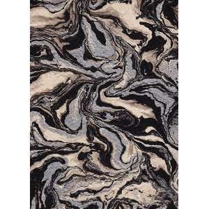  Nepalese Marbled Lokta  Silver & Black on Natural 20x30 