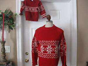 MATCHING MOTHER M DAUGHTER 2XL FATHER S SON VALENTINES DAY SWEATERS 
