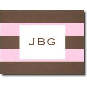  Boatman Geller Folded Note Personalized Stationery   Pink 