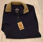 MENS GH BASS EARTH. ZIPPERED NECK SWEATER, BLUE, MEDIUM, NWT, 14 15*