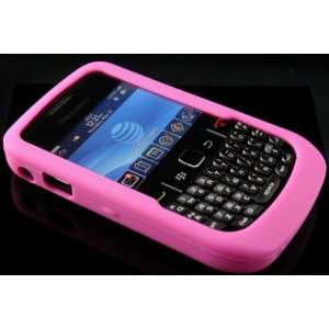 HOT PINK Soft Silicone Skin Cover for Blackberry Curve 3G 9300 / 9330