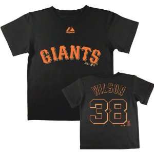 Brian Wilson San Francisco Giants Kids (4 7) Black Name and Number T 