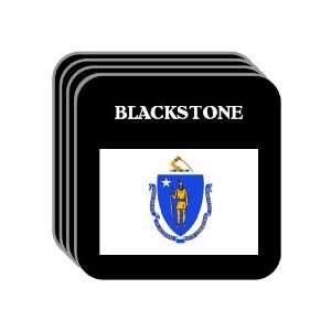 US State Flag   BLACKSTONE, Massachusetts (MA) Set of 4 Mini Mousepad 
