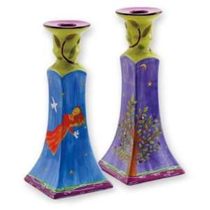 Woman of Valor Candlestick Holders Judaica 