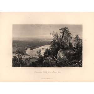  1874 Antique Engraving of Hunts Connecticut Valley from 