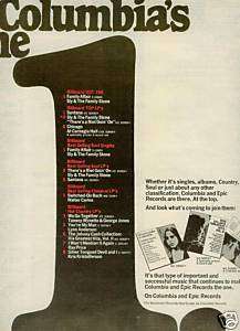 LAURA NYRO BOB DYLAN BERNSTEIN 1971 Columbia Promo Ad  