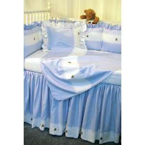   blue pitter patter with bears crib bedding by blauen: Home & Kitchen