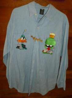   BROTHERS MENS SHIRT   BLUE   SIZE S   DAFFY DUCK & MARVIN THE MARTIAN