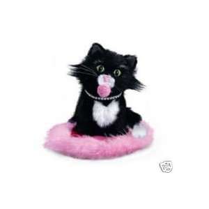   Licorice the cat with pink pillow, rhinestone collar: Toys & Games