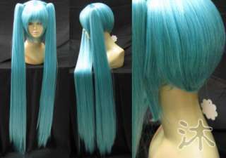 Vocaloid Miku Hatsune 120cm Cosplay Wig Two Ponytails  