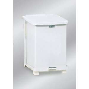  United Defenders 7 gallon Steel Step Can White Waste 