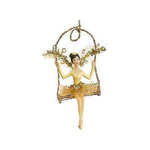   Garden Ballerina Fairy on Swing Christmas Ornaments