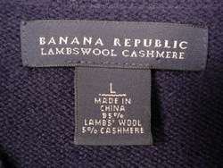BANANA REPUBLIC Lambswool/Cashmere Sweater Mens Large  