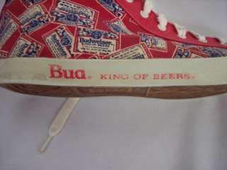   Bud Budweiser High Top Sneakers Tennis Shoes OLD SCHOOL 8.5  