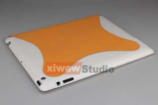 Orange iPad 2 Slim Magnetic Smart Cover with Hard Case 2 Tone  